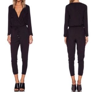 Splendid Women's Black Rayon Voile Jumpsuit